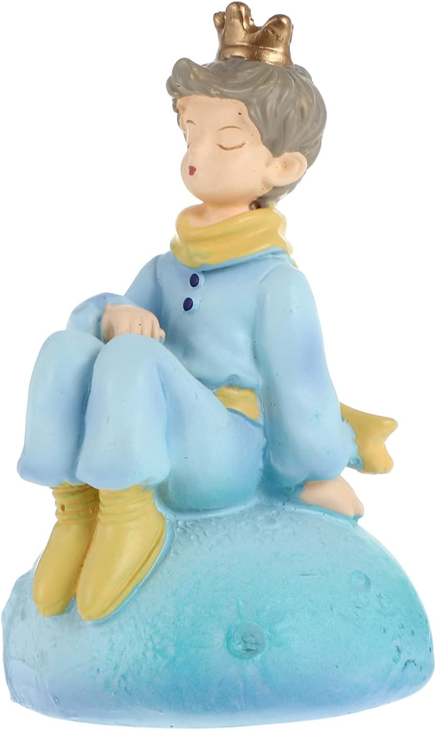 Figurine en Résine Daspect Vif Petit Prince Ornement pour Décoration De Gâteau Maison