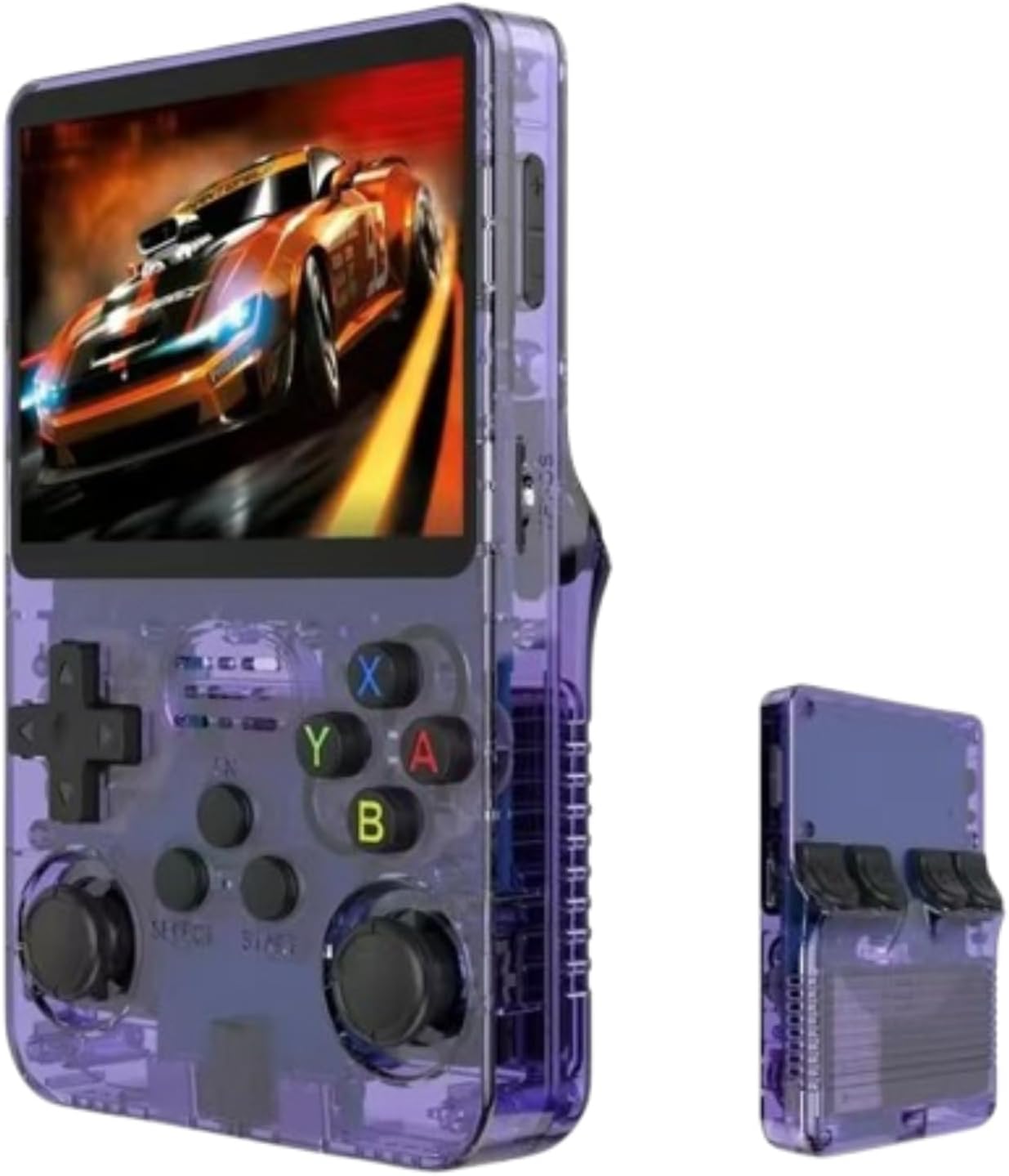 Console de jeu portable R36S, 1 console de jeu contient 40 000 jeux rétro, équipée d'un système Linux open source, d'une carte TF de 128 Go, d'un écran IPS de 3,5 pouces et d'une batterie de 3 500 mAh