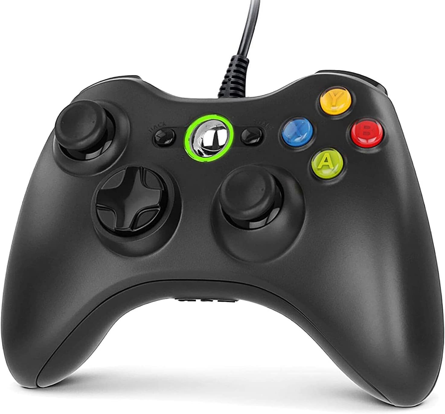 Gezimetie Manette Xbox PC Joystick et Xbox 360 de Connection USB - Double Vibration - Design Ergonomique, Idéal pour Vos Sessions de Jeux sur Xbox et PC (Windows7/8/8.1/10/XP/Vista)