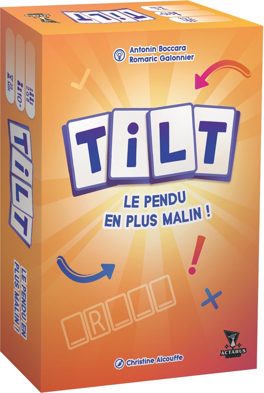 Tilt - Actarus - Jeux de société - Jeu coopératif Familial - Mots à deviner par équipe - Ambiance - Dès 10 Ans - 2 à 8 Joueurs - 25 Min - Version française