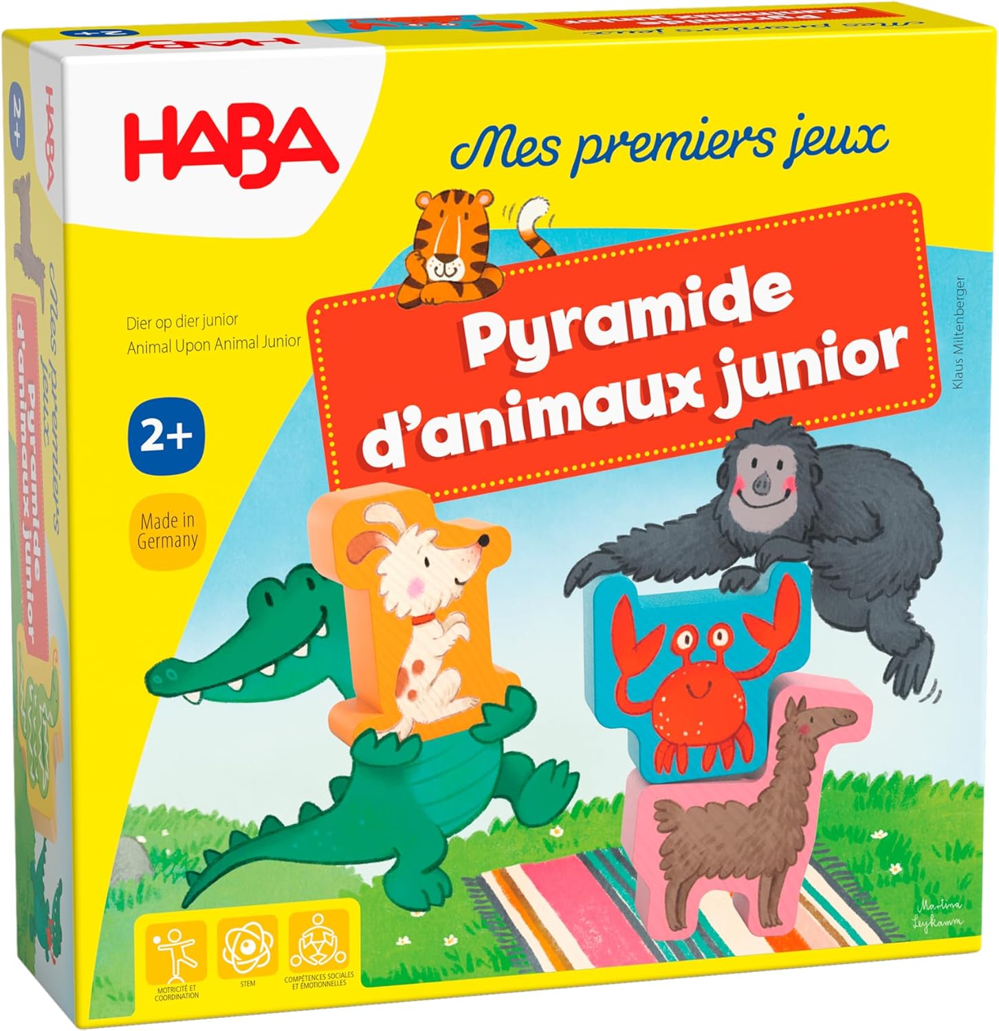 Mes Premiers Jeux – Pyramide d’Animaux Junior - Jeu de société - Jeu d'adresse et d'empilement - 2 Ans et Plus - 306070