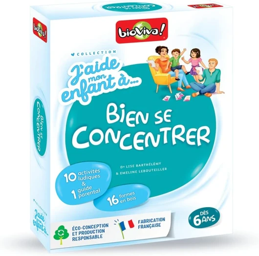 J'aide mon enfant à .. - Bien se concentrer - Moments de complicité - Jeux Educatifs - Collection Education positive - 1 à 6 joueurs - 6 ans - Fabriqué en France - 203029