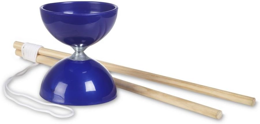 Diabolo - Coordination Jeu D'Extérieur Compact - Convient À Partir De 6 Ans - Jeux De Fête d'anniversaire pour Enfants - Plateau De Jonglage Bleu - 43X11X18 cm