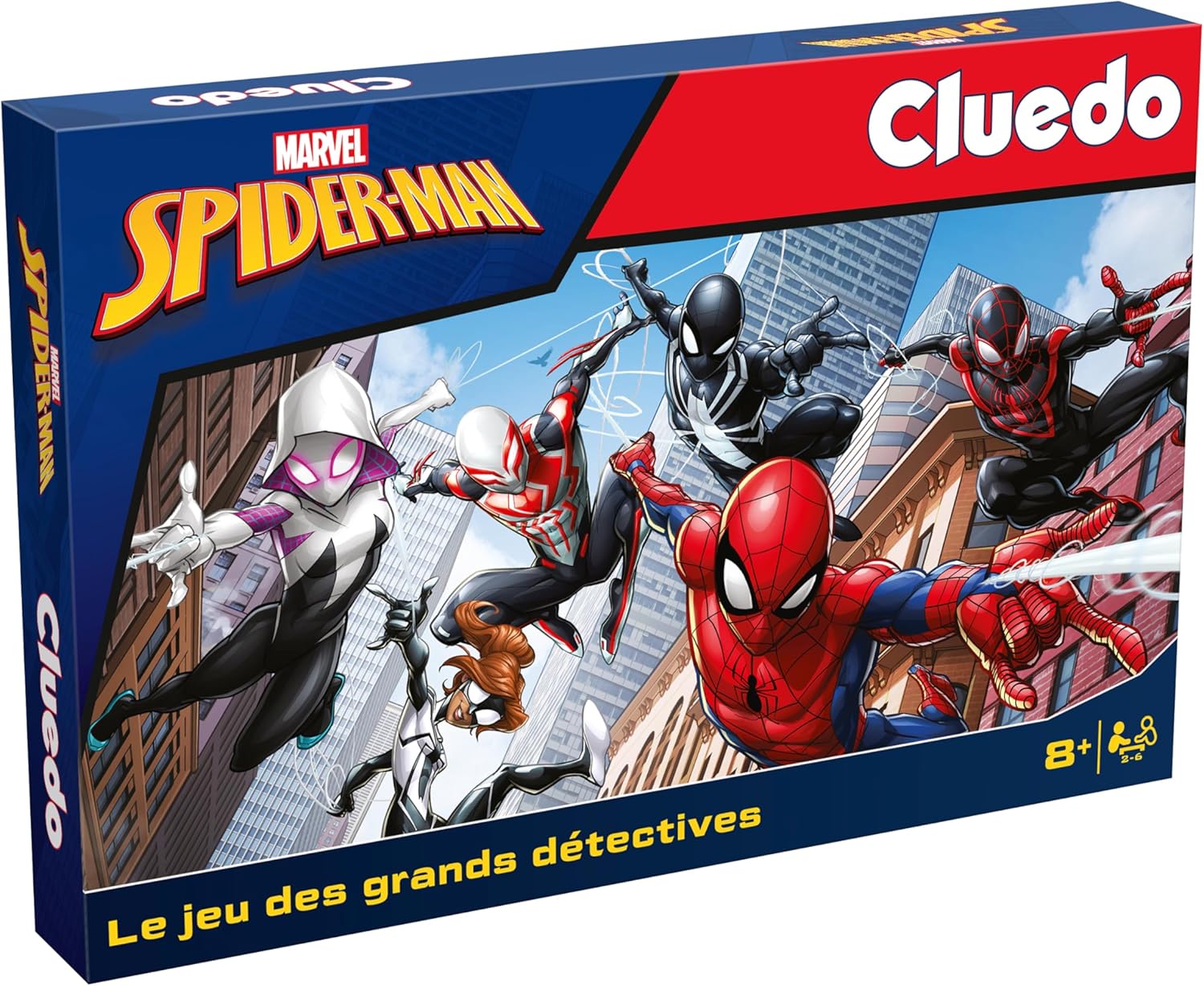 Cluedo Spiderman - Jeu de société - Jeu de Plateau - Jeux Spiderman a partir de 8 Ans - 2 à 6 Joueurs - Version française