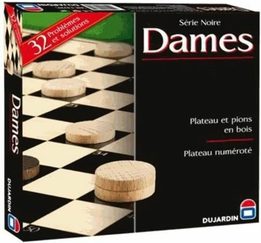 Dames - Jeu de Société - 1 livret Inclus avec des Tactiques de Jeu - Se Joue à 2 - A partir de 6 Ans