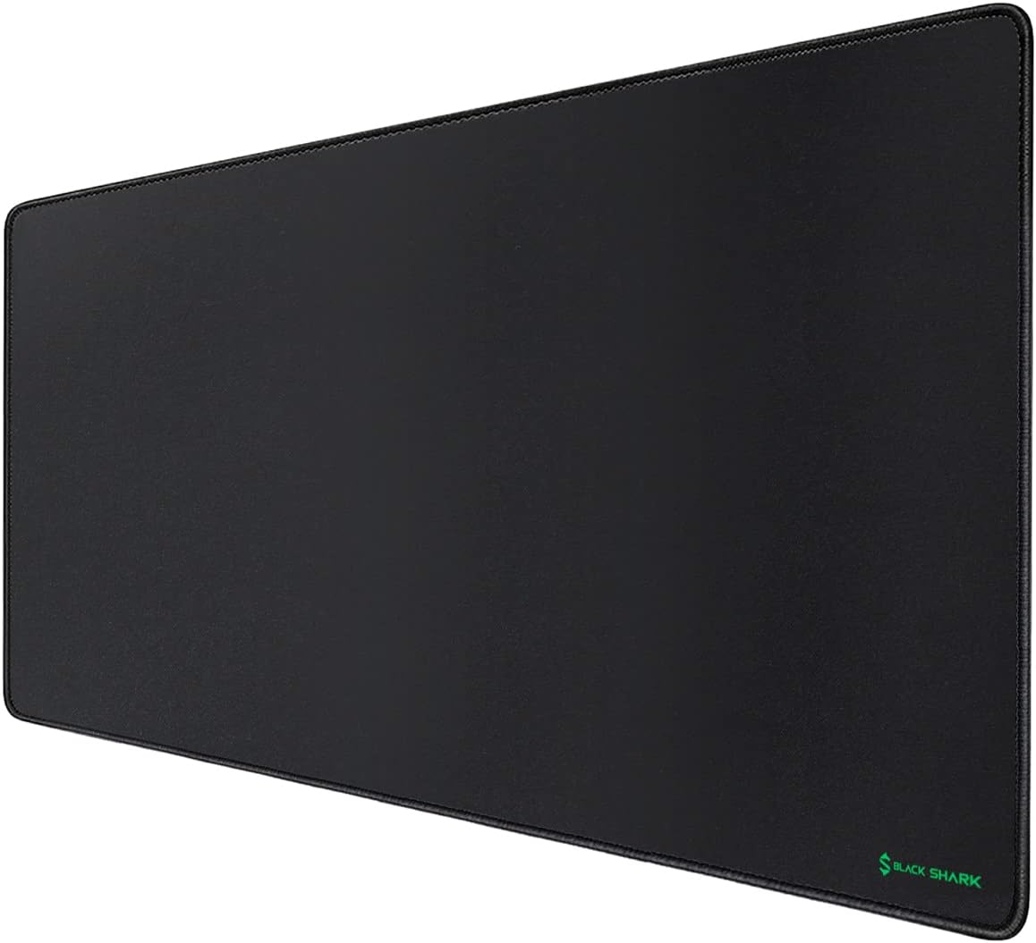 Tapis de Souris Gaming XL, 900x400 mm, Surface imperméable, Base en Caoutchouc Anti-dérapante et Bords Cousus, PC Gamer Mouse Pad, Noir, Manta P3 900L x 400l mm