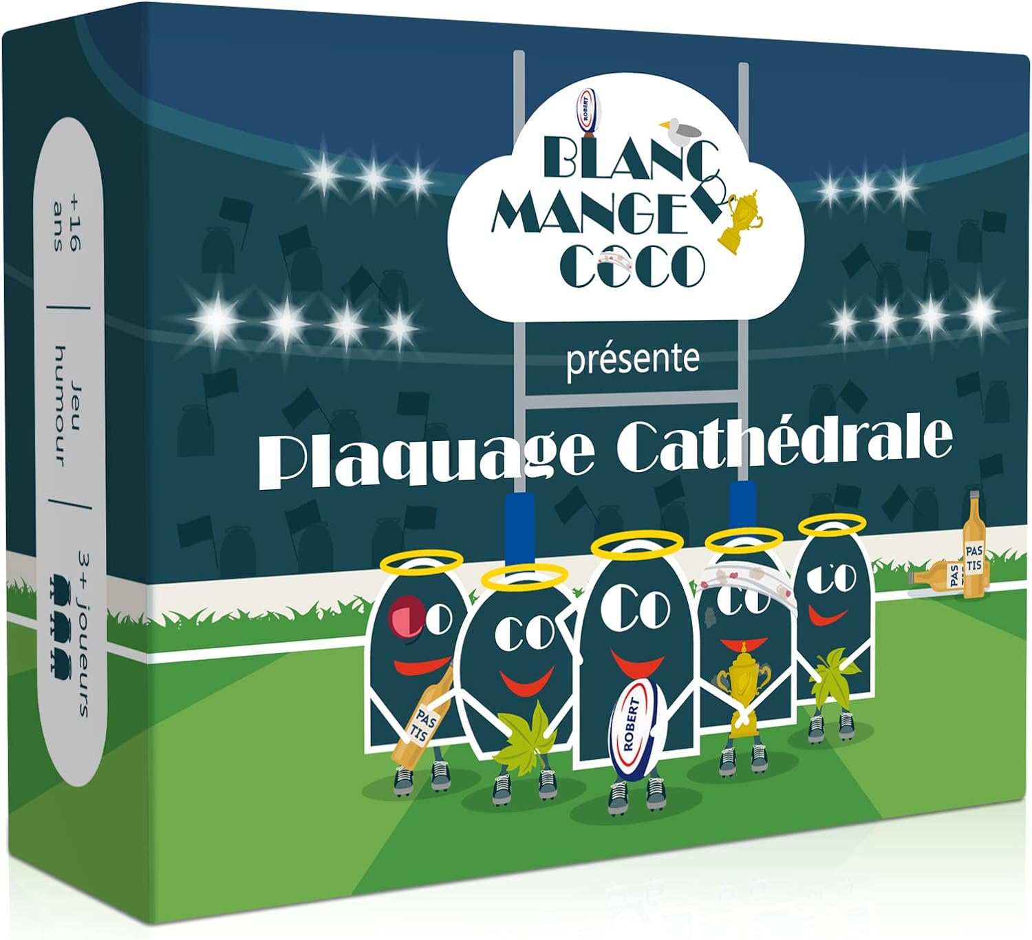 Blanc Manger Coco - Plaquage cathédrale - Extension - Thème Rugby - Jeu d'ambiance Adulte