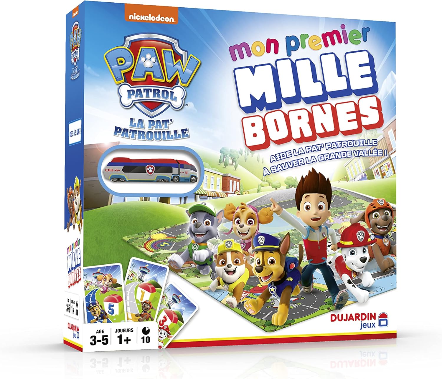 Dujardin – Mille Bornes Pat’Patrouille – Jeu de société – Jeu de Plateau – Aidez la Pat’Patrouille à sauver la Grande vallée – Jeu Enfant – 1 Joueur et Plus – Entre 3 et 5 Ans Pat' Patrouille