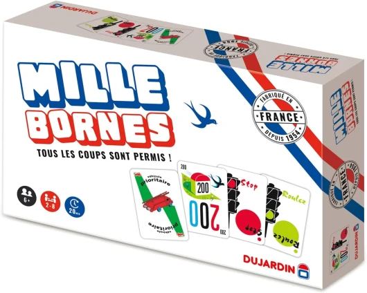 Mille Bornes Le Grand Classique – Jeu de société – Jeu de Cartes – Atteignez Les 1000 bornes en Premier – A Jouer en Famille ou Entre Amis – 2 à 8 Joueurs – Dès 6 Ans Mille Bornes Classique 2025