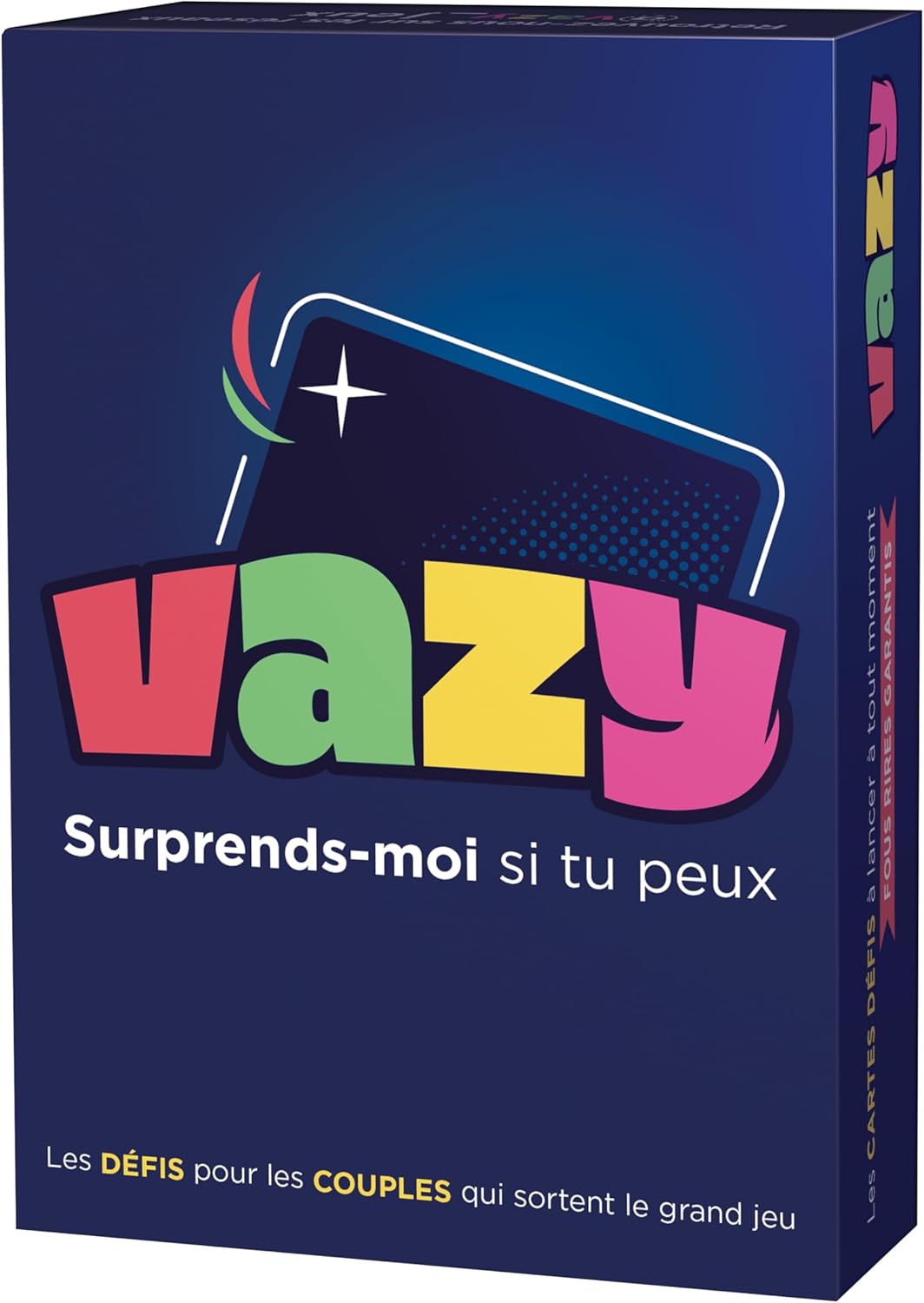 VAZY - Jeu de Défis en Couple - Plus de 120 Cartes défis hilarants à Lancer à Tout Moment - Idée Cadeau Saint Valentin Homme et Femme - Jeu de société