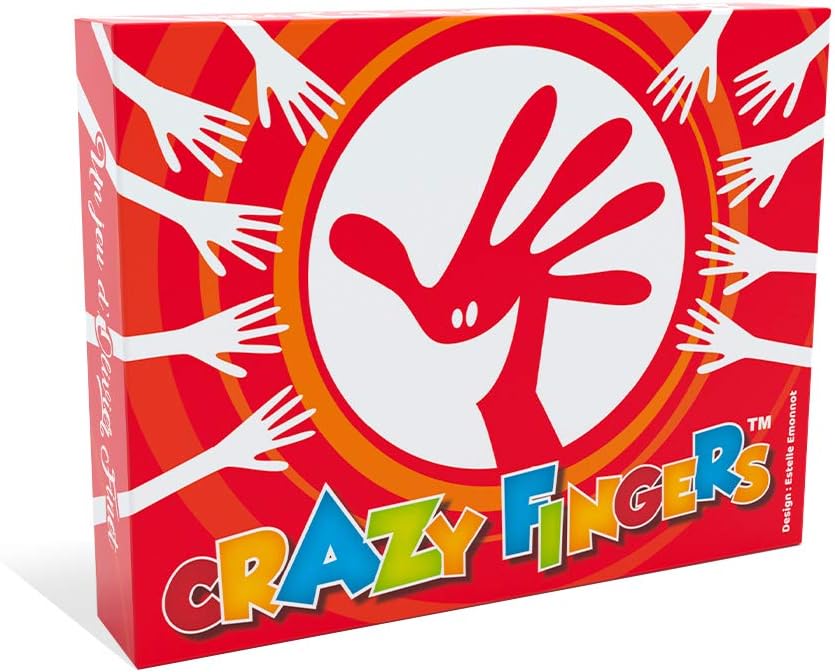 CRAZY FINGERS Le Jeu de Cartes Drôle et Fou à Emporter Partout, Fun, Embrouilles et Fous-Rires garantis, 8 Jeux Crazy de 2 à 15 Joueurs.