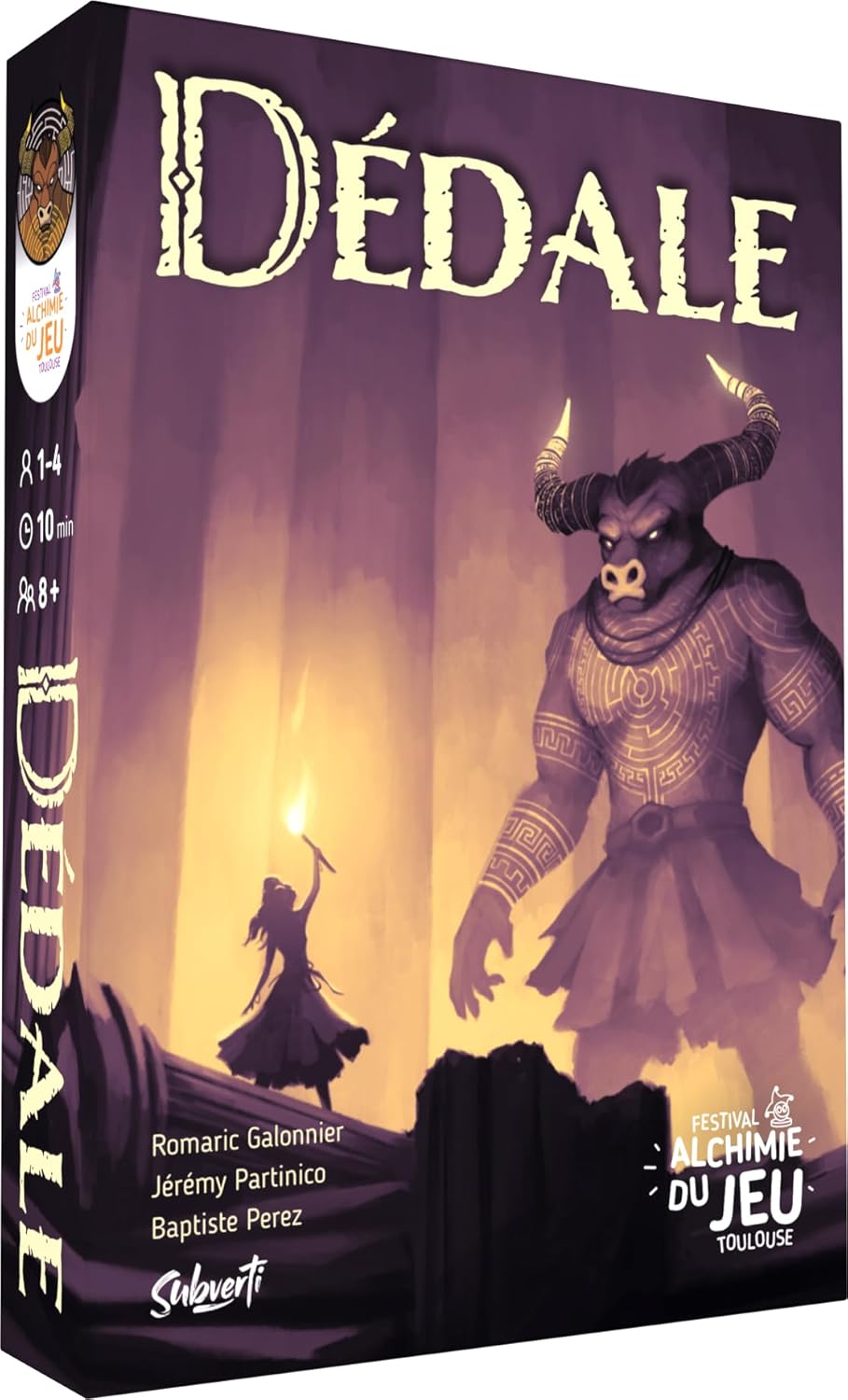 DÉDALE - Jeu coopératif - Labyrinthe, réflexion, Tactique et stratégique - Petit Format dès 8 Ans - Mode Sole - Jusque à 4 Joueurs - Format Poche - Subverti