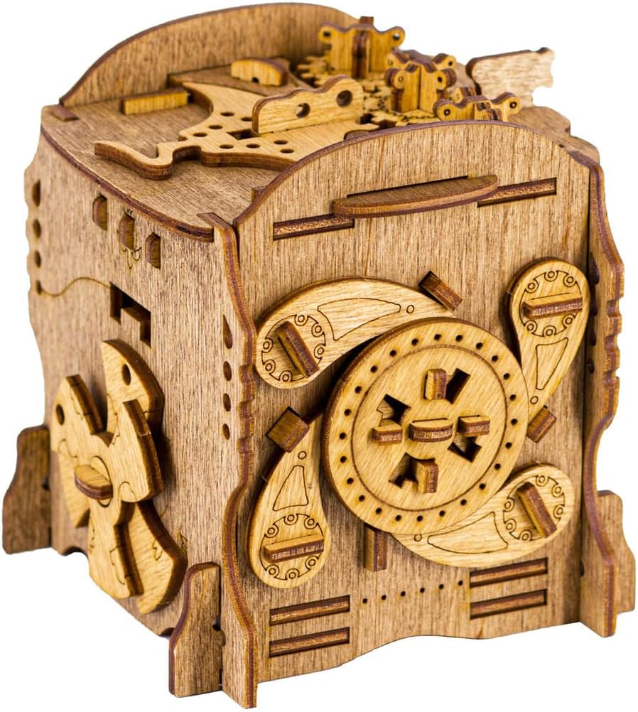 Cluebox - Nautilus du Capitaine Nemo - Puzzle Escape Room en Bois 3D avec Mécanismes Secrets – Expérience Unique pour Amateurs de Casse-tête et Aventures, Cadeau Original et Défi Captivant