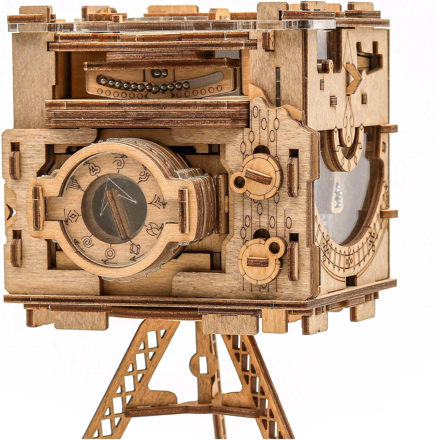 Cluebox PRO - Caméra photo Sherlocks : jeu de puzzle Escape Room - Puzzle 3D en bois délicat - Jeux de puzzle uniques - Brainteaser Box pour adultes et puzzles séquentiels