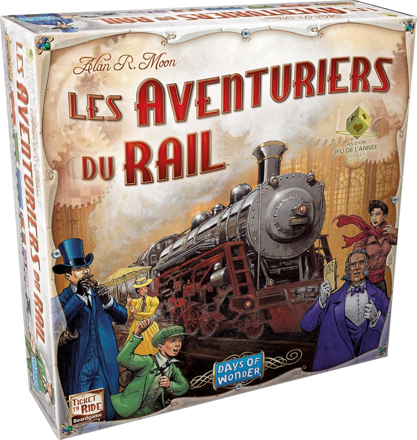 Les AVENTURIERS du Rail : Etats Unis - Jeu de Base - Jeu de Société et Stratégie pour Enfants dès 8 Ans - As d'or - UNbox Now - 2 à 5 Joueurs - Compatible Alexa - Version Française - Days of Wonder