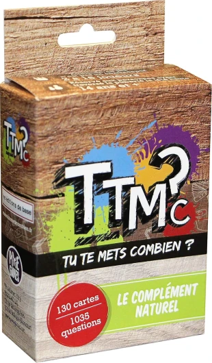 TU TE METS COMBIEN Extension 130 Cartes / +1000 Questions TTMC Jeu de Société Ambiance et Quiz Culture générale.
