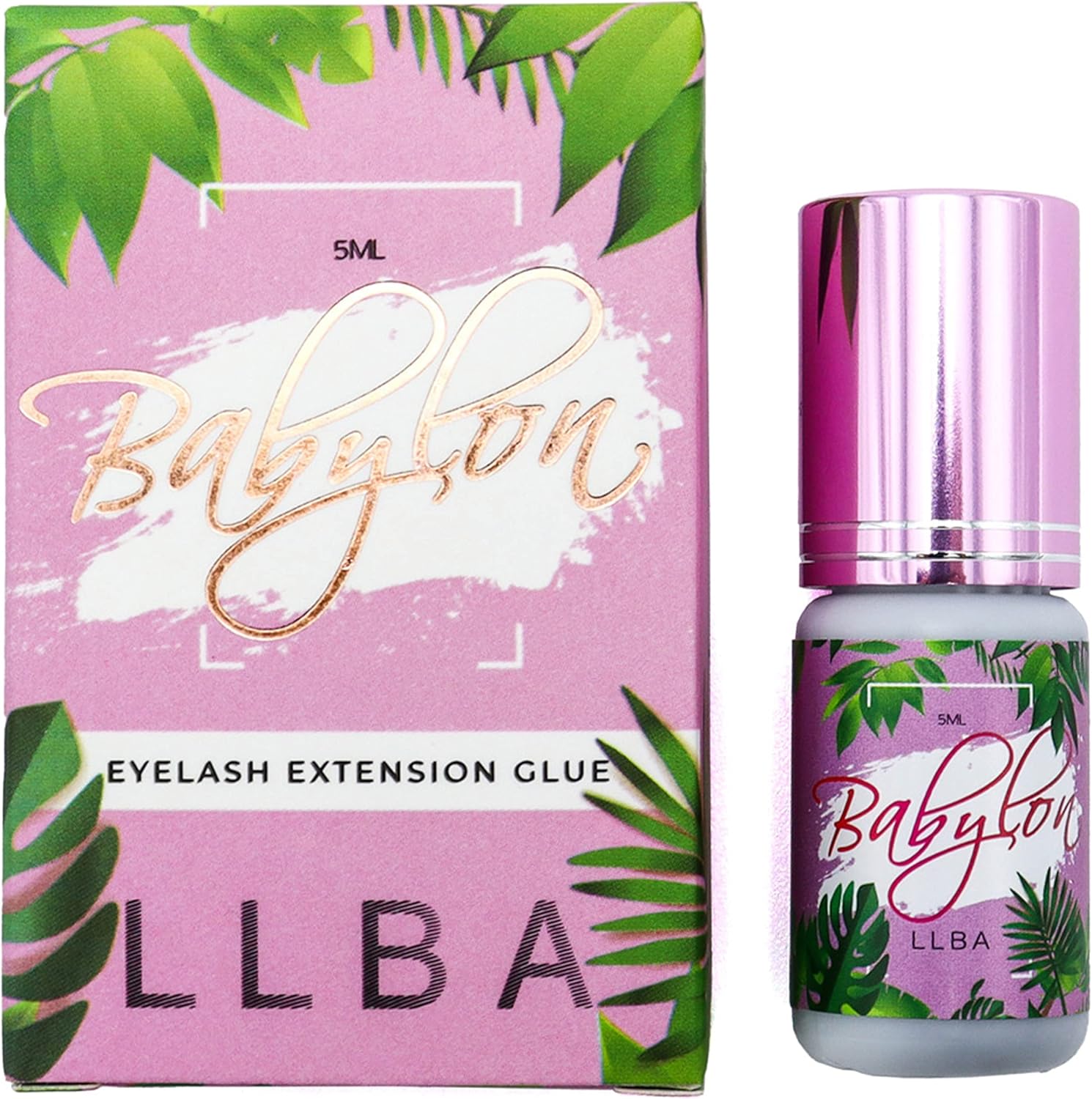 LLBA colle à cils pour professionnels – Colle Noir - Plusieurs choix pour le temps de séchage 0,5 à 3 Secondes - 5mL - Colle extra forte pour extensions de cils - Tenue 7-8 Semaines (BabyLon)