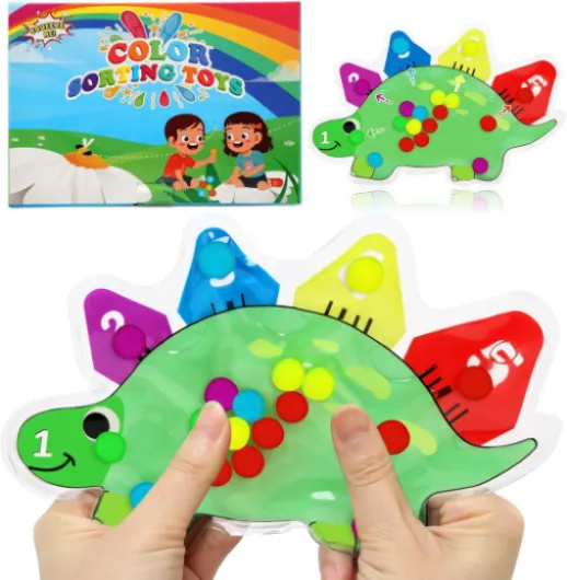 TonStyle Jouets Sensoriels de tri des Couleurs, Jeu de tri des Couleurs, Jouets éducatifs d'apprentissage des Couleurs, Jouets de Correspondance des Couleurs pour Les Tout-Petits Enfants(Dinosaure)