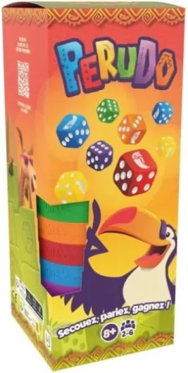 PERUDO Nouvelle Version - Jeu de Société d'Ambiance pour Adultes et Enfants dès 8 Ans - Secouez, Parlez, Gagnez - Jeu de dés et de Bluff - 2 à 6 Joueurs - 30 Min - en Français - Zygomatic Perudo - Nouvelle Edition
