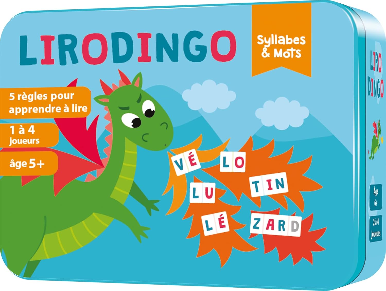 Aritma LiroDingo Syllabes et Mots - Jeux de société - Jeux de Cartes éducatifs - Phonologie et Lettres - Maternelle GS et CP - Jeu Enfant à partir de 5 Ans - 1 à 4 Joueurs - Version FR