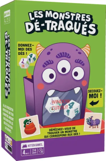 Les Monstres Dé-Traqués - Exploding Kittens - Jeux de société - Jeu de rapidité et d’Observation - Dès 4 Ans - Enfants et Famille - 2 à 6 Joueurs - 10 Min - Version Française