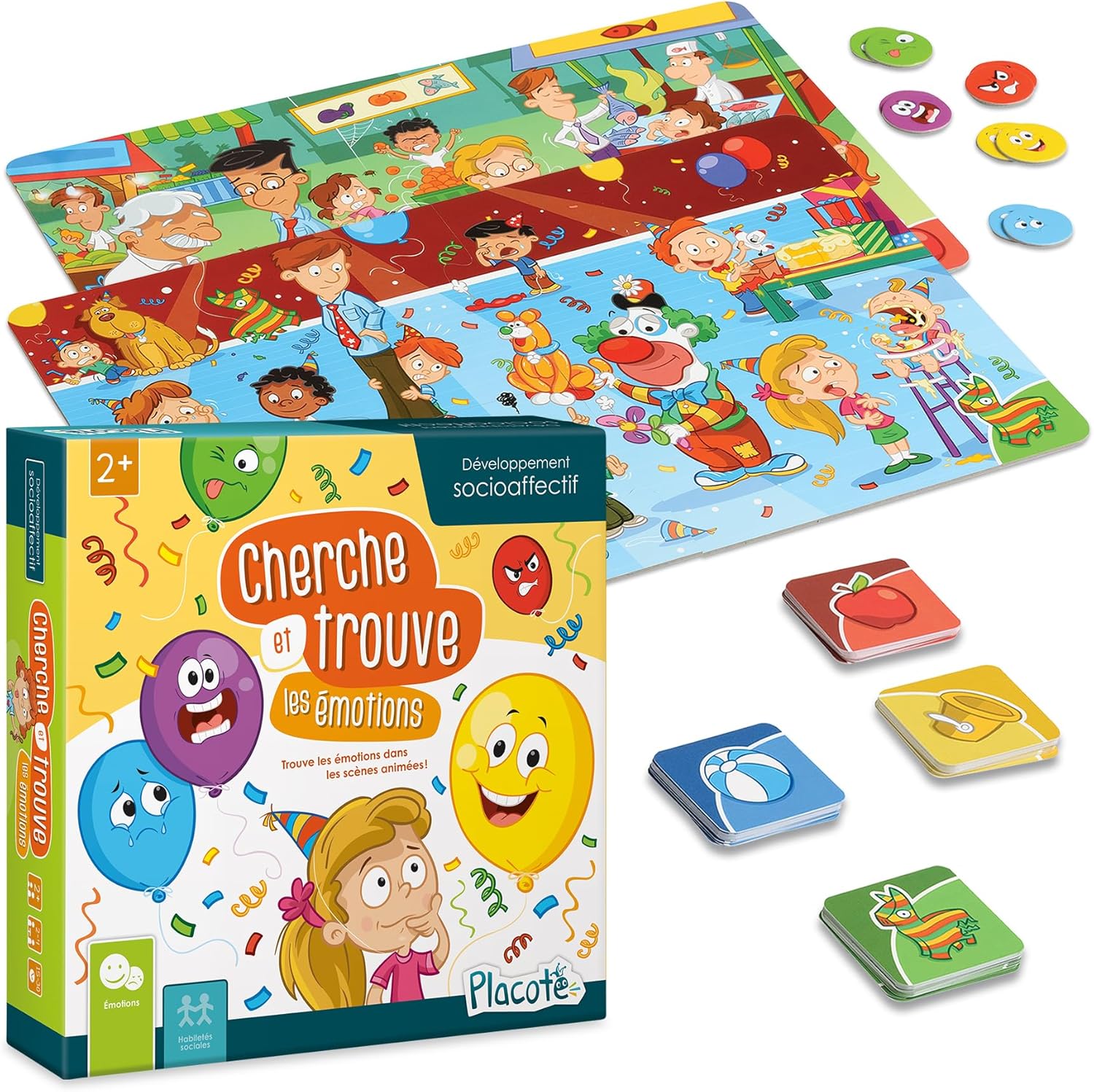 Cherche et Trouve Les Émotions - Jeu éducatif, 2 ans à 5 ans, PLA19