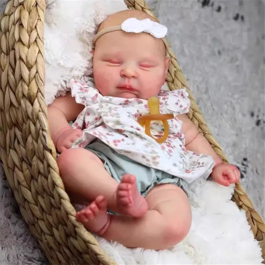 ZTZHYZR Bébé Poupée 20 Pouces 50 CM Poupee Reborn Bébé Faites à la Main Corps en Vinyle Doux Endormi Poupée Lestée Ça A L'Air Vrai Taille Réelle Poupee Enfants Jouets Cadeaux d'anniversaire