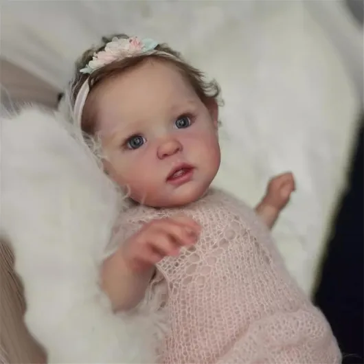 ZTZHYZR Poupée Reborn Fille 19 Pouces 48 cm Poupée Reborn Réaliste Lifelike Mignon Nouveau-né Corps en Tissu Doux bébé Reborn, Ressemblent À De Vrais Fille Jouet Cadeau d'anniversaire de Noël