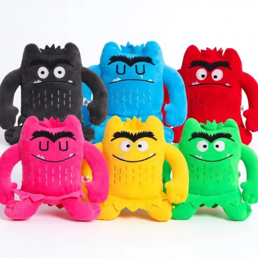 Dlishka Peluche Monstre Des Émotions, Ressources Émotionnelles Pour Enfants, Set De 6 Peluches Bleu Triste Et Jaune Joyeux Pour Anniversaire Ou Déco Festive Pour Enfants 3+ 6 Pièces.