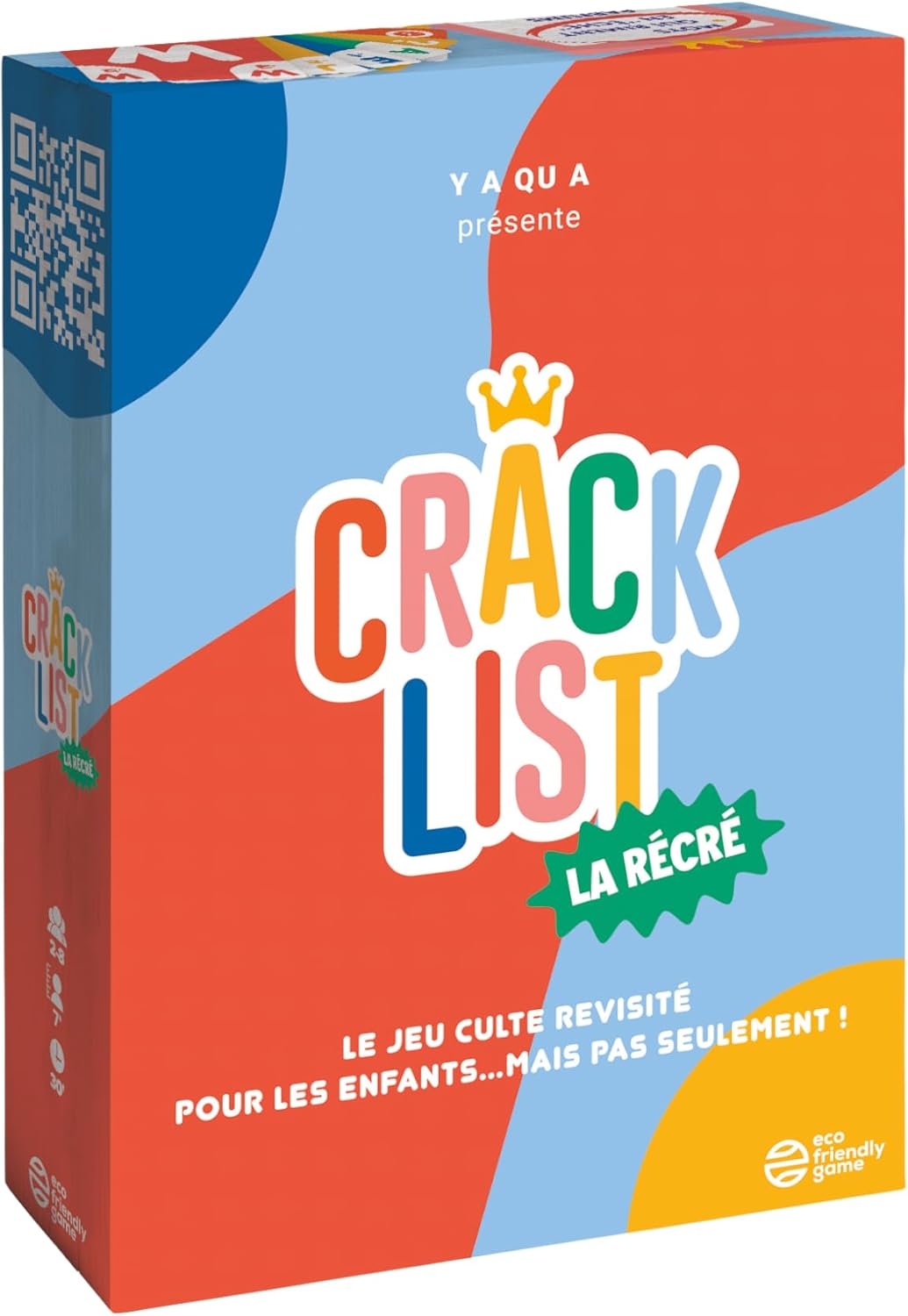 CRACK LIST La Récré – Jeu de Cartes Éducatif et Amusant - Version Ludique du Petit Bac - Idéal pour Jouer en Famille et avec Les Plus Jeunes - 2 à 8 Joueurs - À partir de 7 Ans