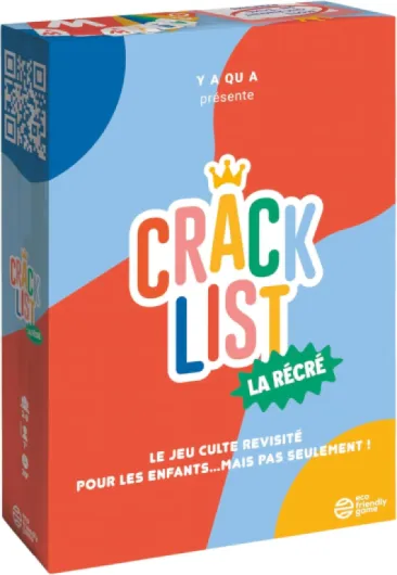 CRACK LIST La Récré – Jeu de Cartes Éducatif et Amusant - Version Ludique du Petit Bac - Idéal pour Jouer en Famille et avec Les Plus Jeunes - 2 à 8 Joueurs - À partir de 7 Ans