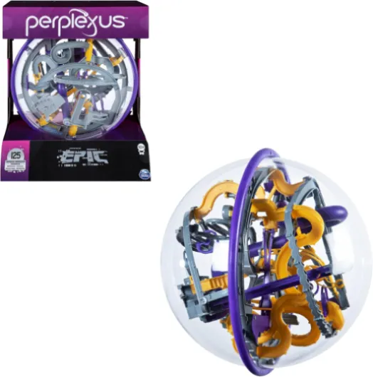 Perplexus Epic - Labyrinthe Parcours 3D Epic Avec 125 Défis - Labyrinthe 3D - Jeu d'Action et Réflexe - Casse tete enfant - Vertus Pédagogiques- Jouet Enfant 10 Ans et + Simple