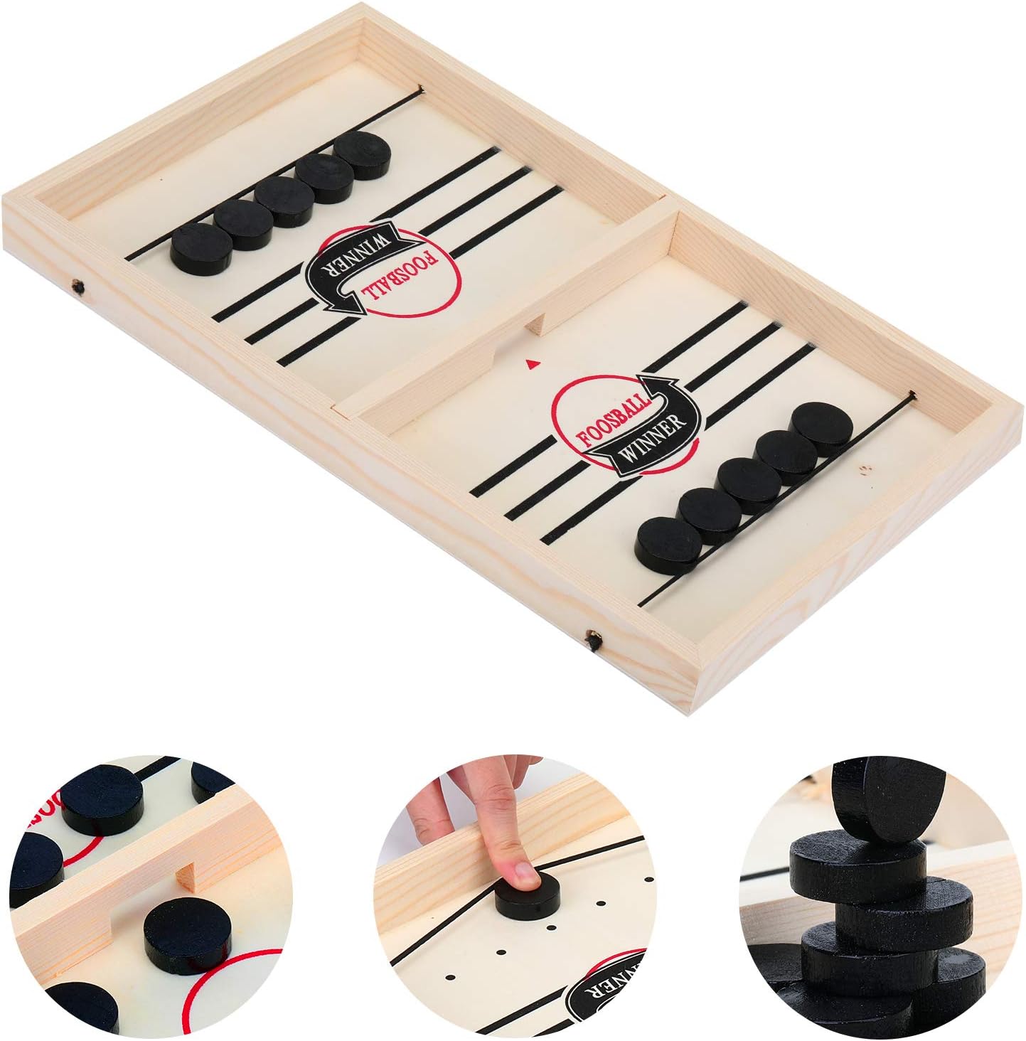 KATELUO Jeu de société Rapide Slingpuck,Jeu de Palet à Fronde Rapide,Convient pour l'interaction Parent-Enfant, Jouets de société, Jeux de société pour Deux Joueurs
