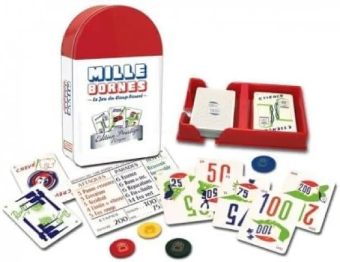 Jeu de société : 1000 bornes Edition Prestige - Version française - Set Jeu Enfant Adulte Famille + 1 Carte Tigre