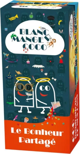 Blanc Manger Coco Le Bonheur PARTAGÉ - Jeu d'ambiance - idéal Entre Amis et en Groupes - Jeu pour Adultes Amusant et décalé - 16 Ans et Plus - 2 à 16 Joueurs