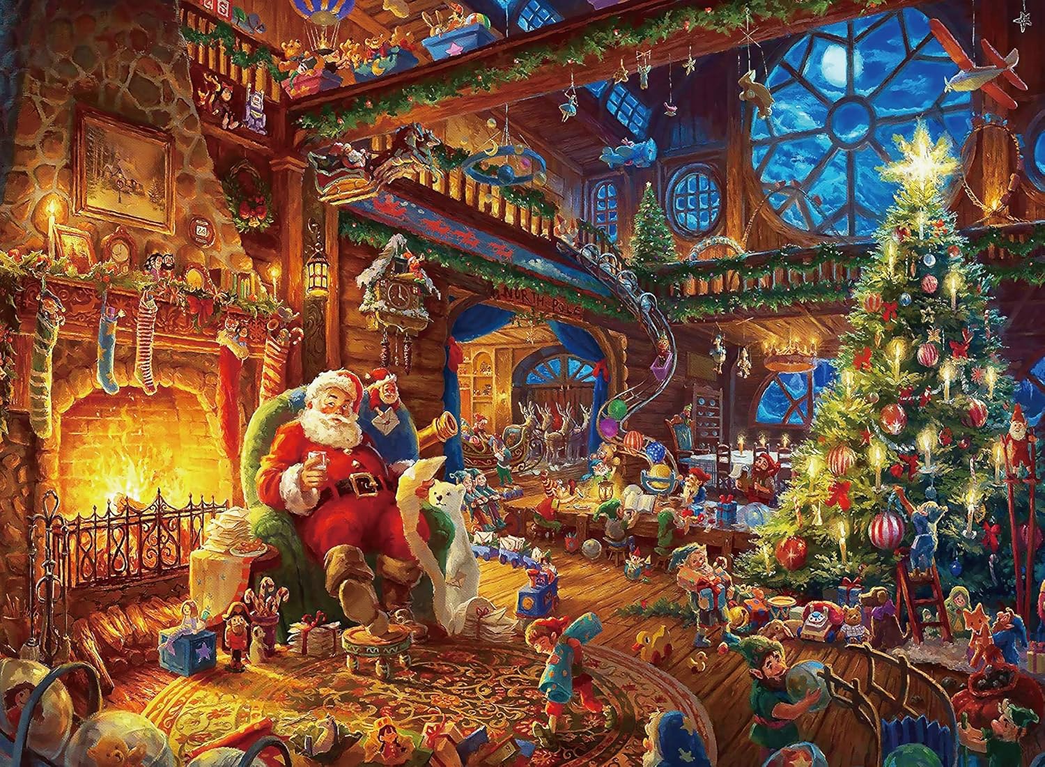 Puzzle 1000 Pièces Père Noël Adulte 70 x 50 cm Puzzle Adulte Classique Puzzle 1000 Pièces Noël Puzzle Adulte Lourd Adulte 1000 Pièces