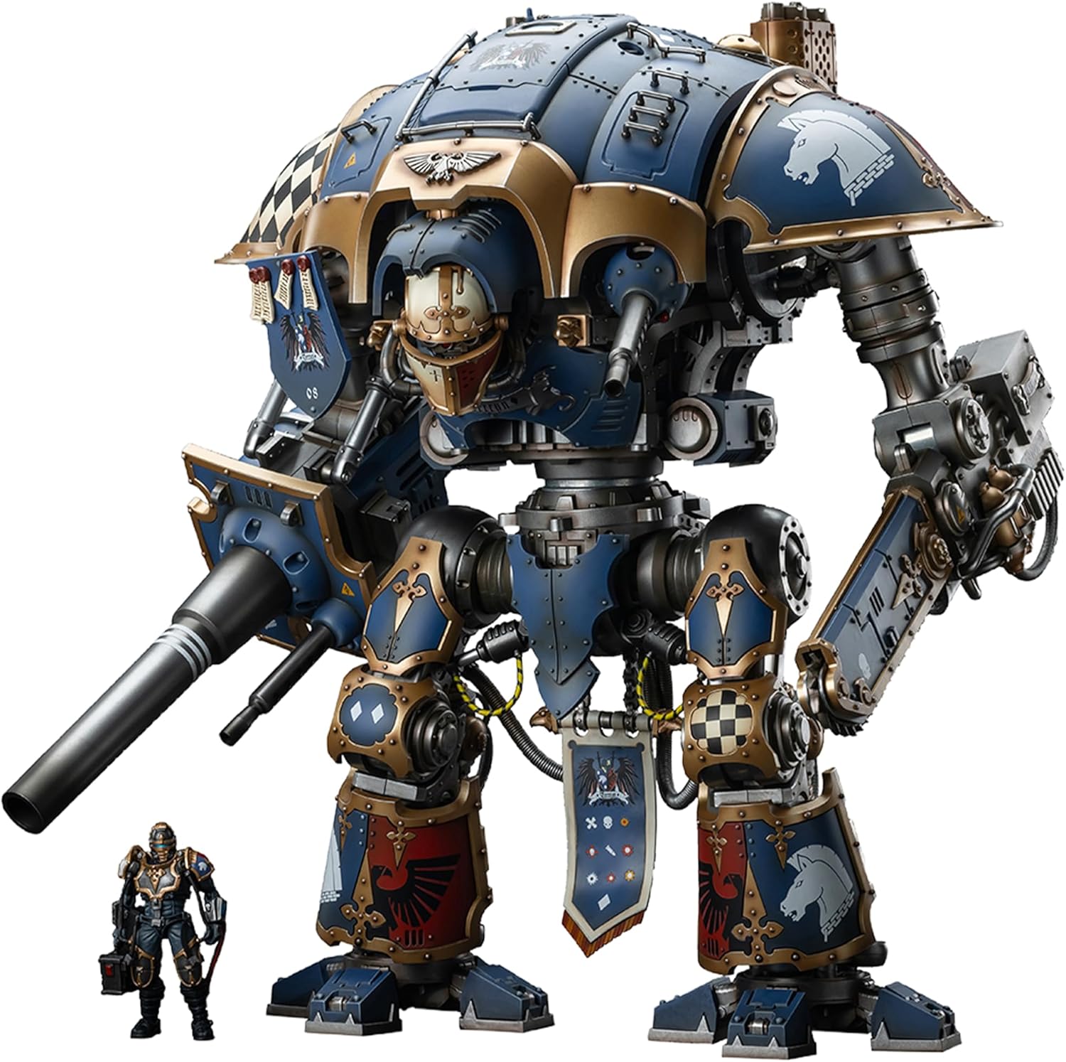 JOYTOY 1/18 Figurine d'action Warhammer 40,000, Imperial Knights House Terryn Knight Paladin, Articulations Mobiles Modèle de Personnage, 15 Ans et Plus