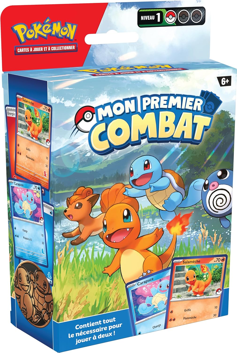 : Mon Premier Combat – Salamèche et Carapuce du JCC Pokémon (kit de Lancement Contenant 2 Mini-Decks prêts à l’Emploi et des Accessoires)