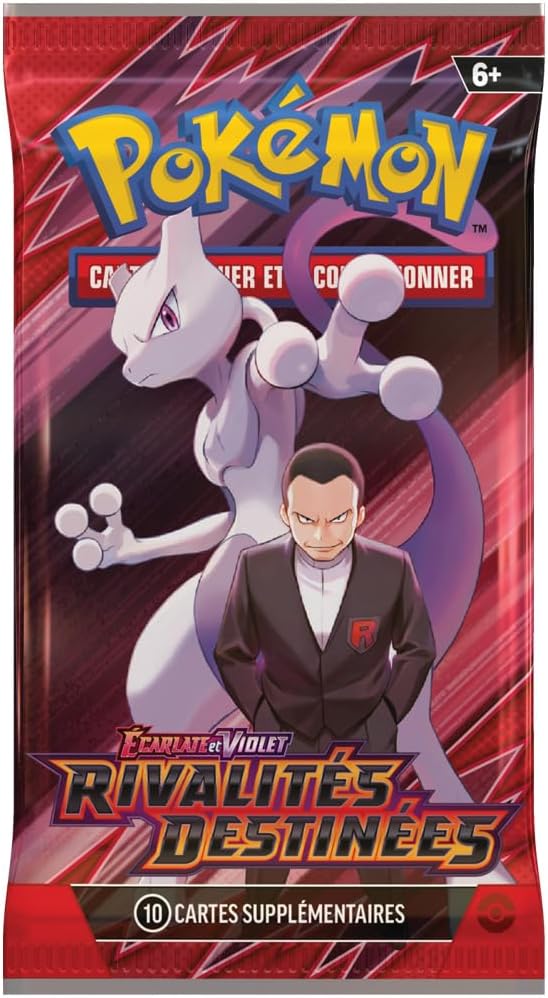 Booster Rivalités Destinées - 10 Cartes Officielles JCC - Extension Écarlate & Violet - Cartes Aléatoires Dont Pokémon-ex et Illustrations Spéciales
