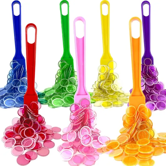 Kit de Bingo Magnétique-700 Jetons Loto(19mm) & 7 Bâtons De Bingo Magnétiques -Jeu Éducatif pour Enfants et Accessoire Pratique de Stockage