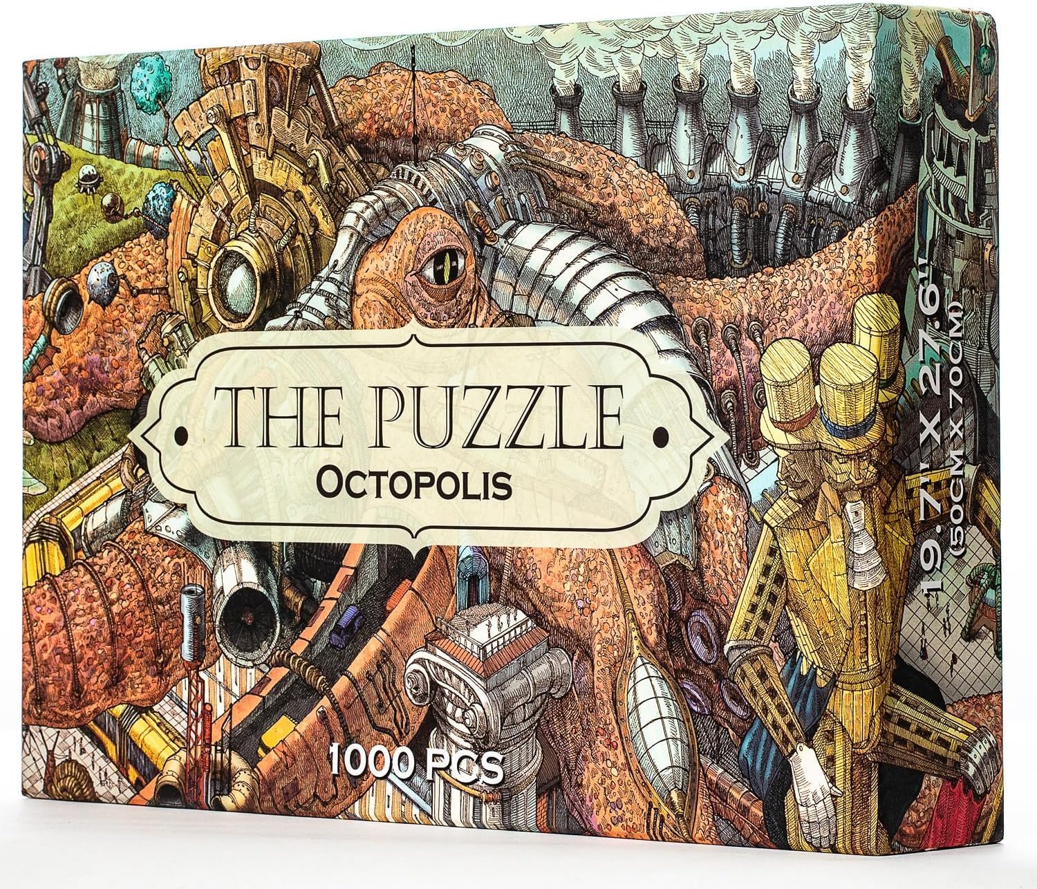 HUNGRY MINDS Puzzle Octopolis 1000 Pièces pour Adultes - Puzzle Difficile et Stimulant sur Le Thème de la Pieuvre - Parfait pour Les Amateurs de Puzzles, Cadeau Stimulant