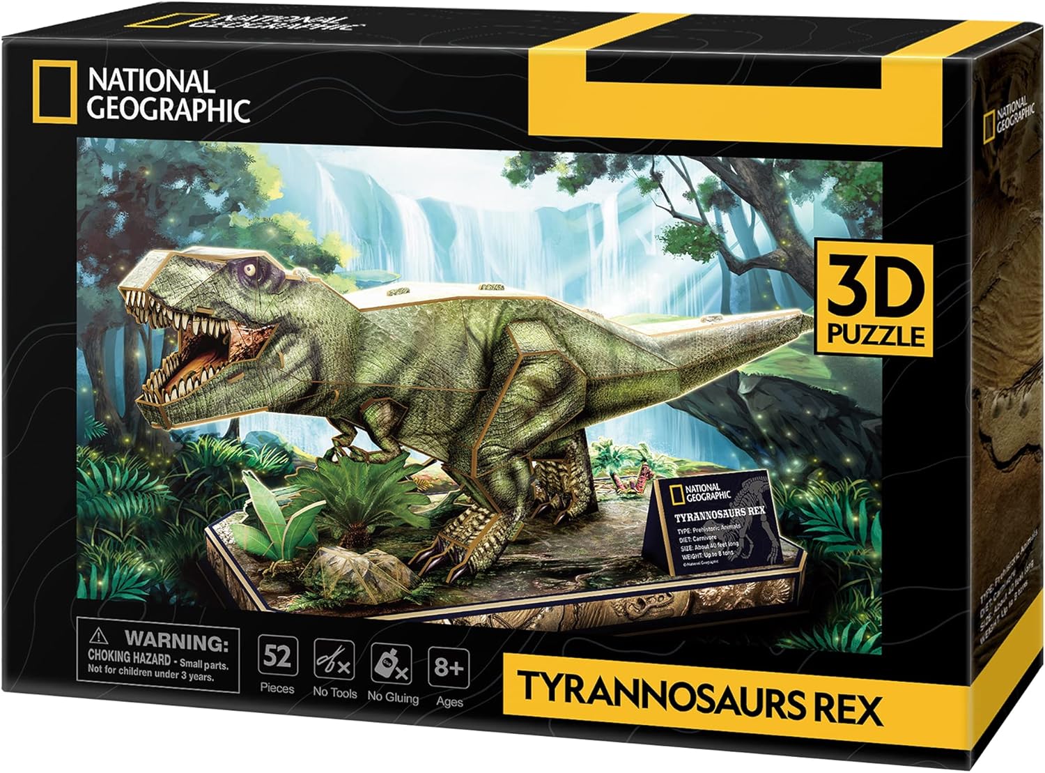 National Geographic - Puzzle 3D Tryannosaurus Rex - Puzzle 3D Enfant - Puzzles 3D Dinosaure De National Geographic - Puzzles 3D Modèles À Assembler - 52 Pièces