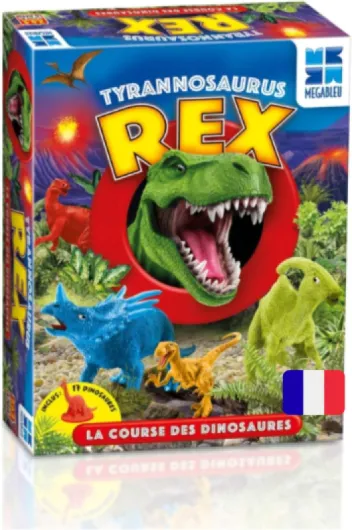 TYRANNOSAURUS REX - Jeu de Société Dinosaure pour Famille et Enfants dès 6 Ans - Jeu de Course aux Dinos Stratégique - Attention au T-Rex - 2 à 4 Joueurs - Idée Cadeau pour Fan de Dinos