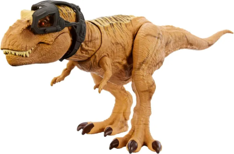 Jurassic World Figurine Dinosaure Tyrannosaurus Rex Avec Sons, Fonctions De Chasse Et D’Attaque, Double Coup De Mâchoires Et Dispositif De Traçage, Jouet Enfant, Dès 4 Ans, HNT62 T.Rex