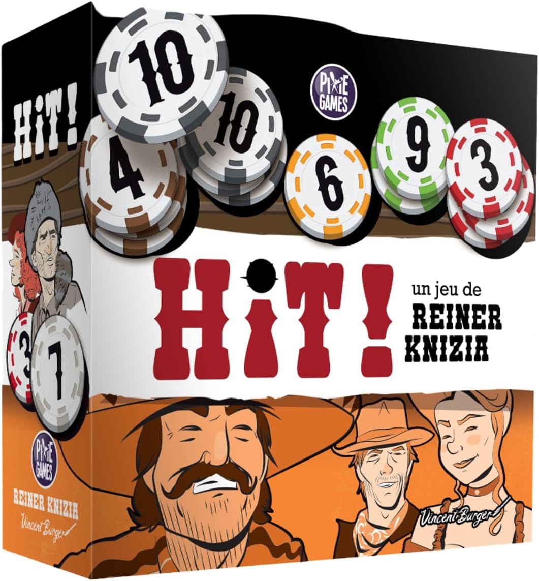Hit! – Jeu de Cartes pour Toute la Famille - Stop ou Encore - Ambiance Far West - Bluff, Prise de Risque & Fous Rires - 2 à 5 Joueurs - Dès 8 Ans