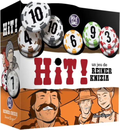 Hit! – Jeu de Cartes pour Toute la Famille - Stop ou Encore - Ambiance Far West - Bluff, Prise de Risque & Fous Rires - 2 à 5 Joueurs - Dès 8 Ans