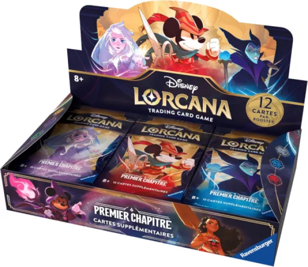 Disney Lorcana : Premier Chapitre - Jeu de Carte à Collectionner - Pack de 24 Booster - Dès 8 Ans - 12 Cartes par Booster - Version Française