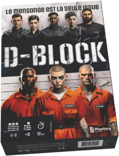 D-Block – Jeu de société - Bluff et rôle caché - Adultes Famille et Amis - Idée Cadeau - Jeu de Cartes apéro et Ambiance - Rapide et rejouable - 4 à 8 Joueurs