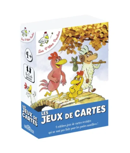 Les P'tites Poules – Les jeux de cartes – Jeu de 50 cartes, de 2 à 6 joueurs – Dès 4 ans