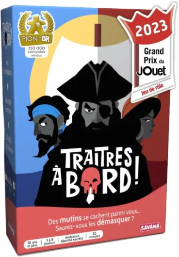 Traitres à Bord - Jeu de société - Grand Prix du Jouet 2023 - Jeux à identité secrète - Jeu de Voyage et de Poche - Jeu de Cartes dès 10 Ans